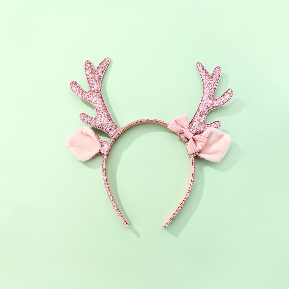 Deer Horn Bow Headwear Girl Headband Christmas Halloween Gift