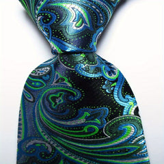 Men's Paisley Tie Floral Neckties For Wedding Party Business 54in Wide