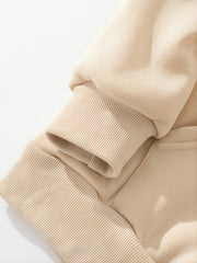 Apricot Hoodie with Kangaroo Pockets for Women