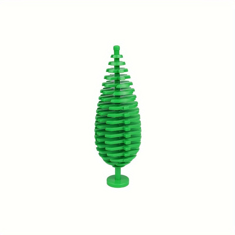 2 PCS Street Scene City Greenery Forest MOC Pine Spruce Fir Tree Models