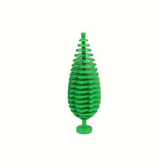 2 PCS Street Scene City Greenery Forest MOC Pine Spruce Fir Tree Models
