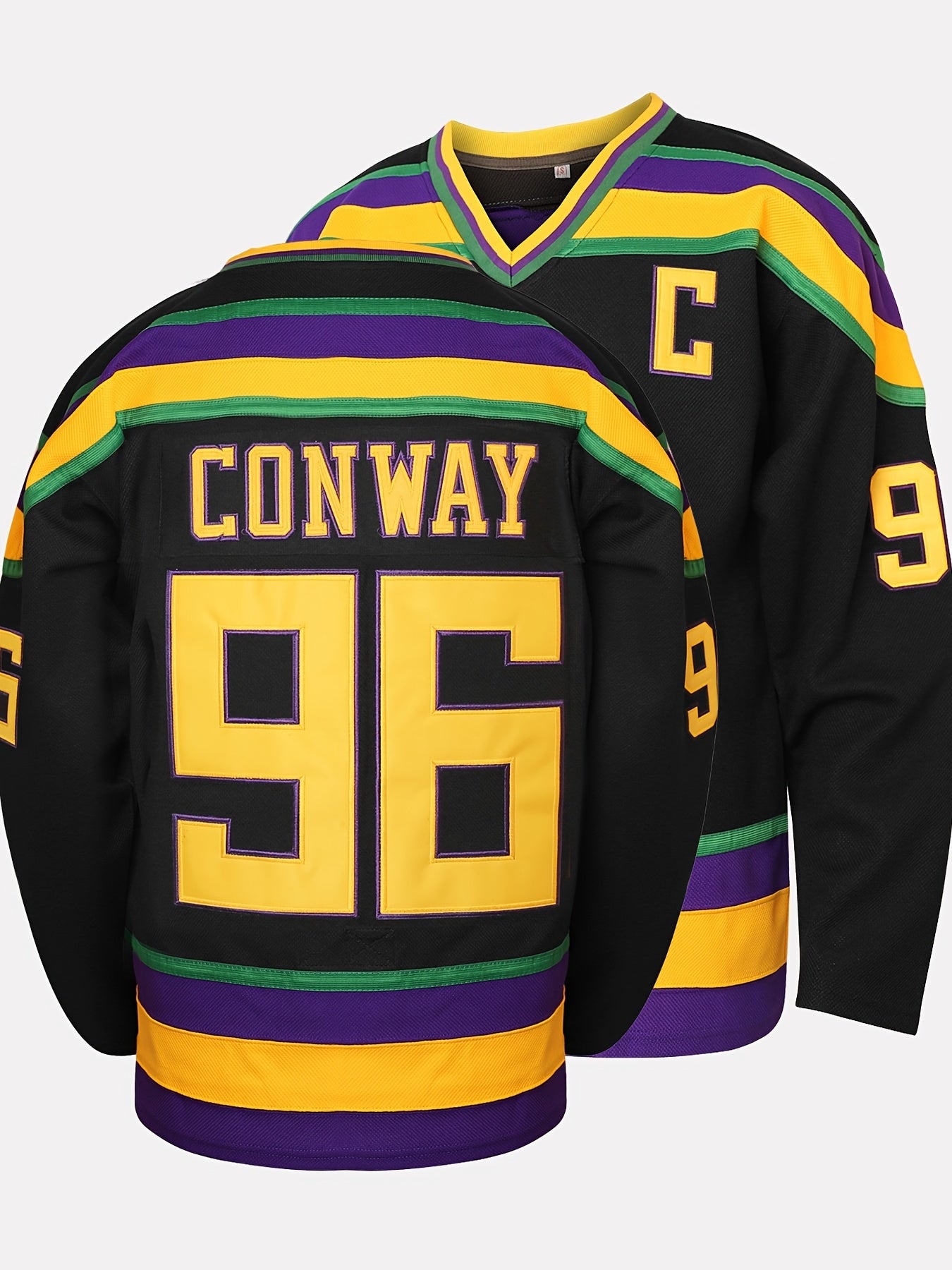 Men's Long Sleeve Hockey Jersey 96 Duck Embroidered Sweatshirt