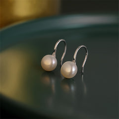 925 Silver Freshwater Pearl Drop Earrings Formal Dress Banquet Accessories