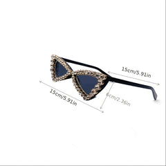 Rhinestone Triangle Sunglasses UV400