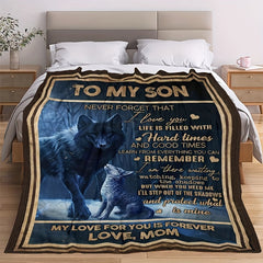 Printed Wolf Pattern Blanket Soft And Comfortable Home And Camping Gift