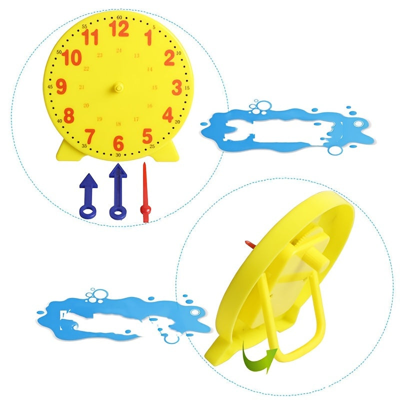 Montessori Adjustable Time Learning Clock Toys Hour Minute Second Cognition