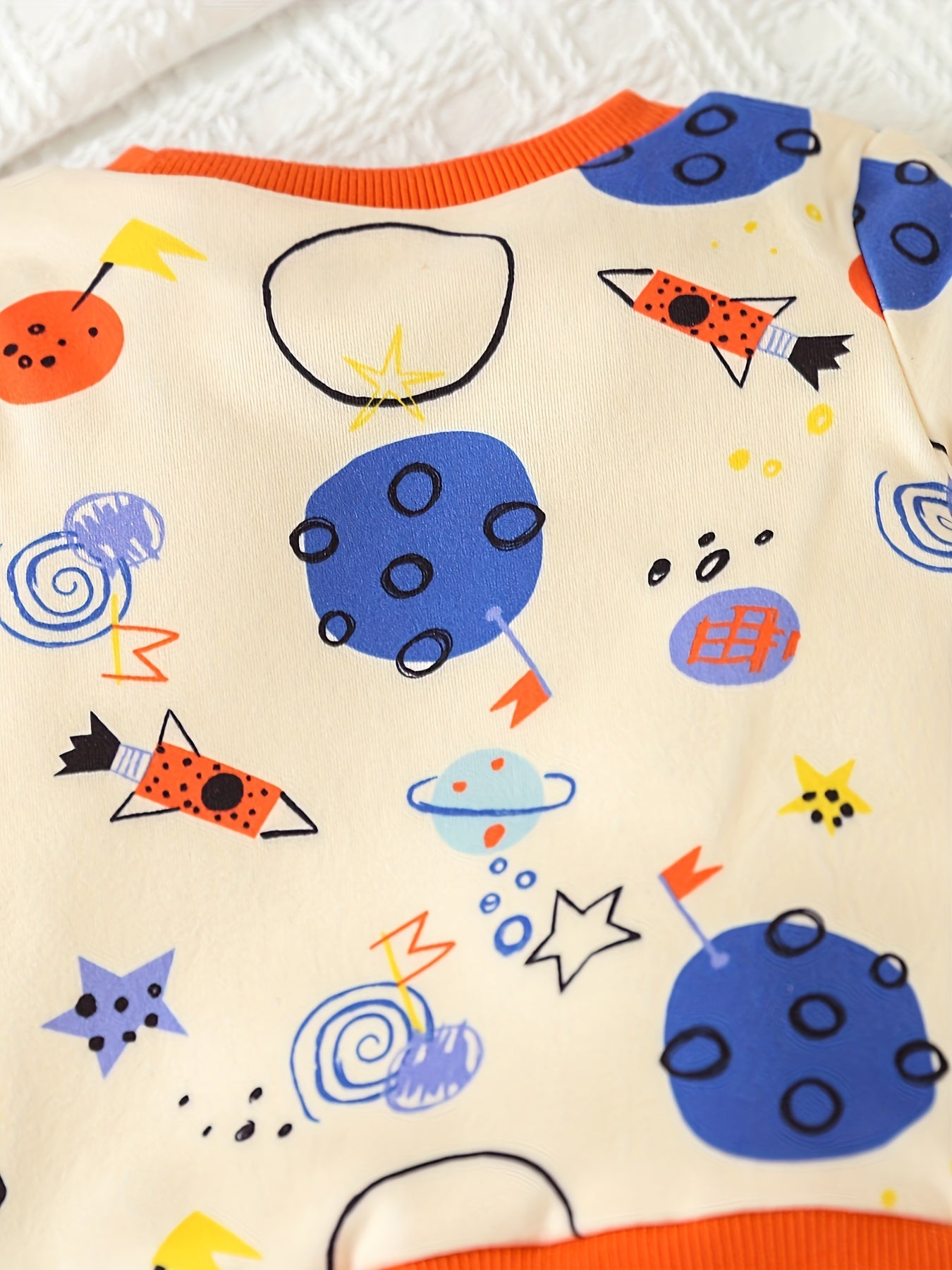 Baby Boy Cartoon Graphic Pullover Top Pants Set Pajama Set