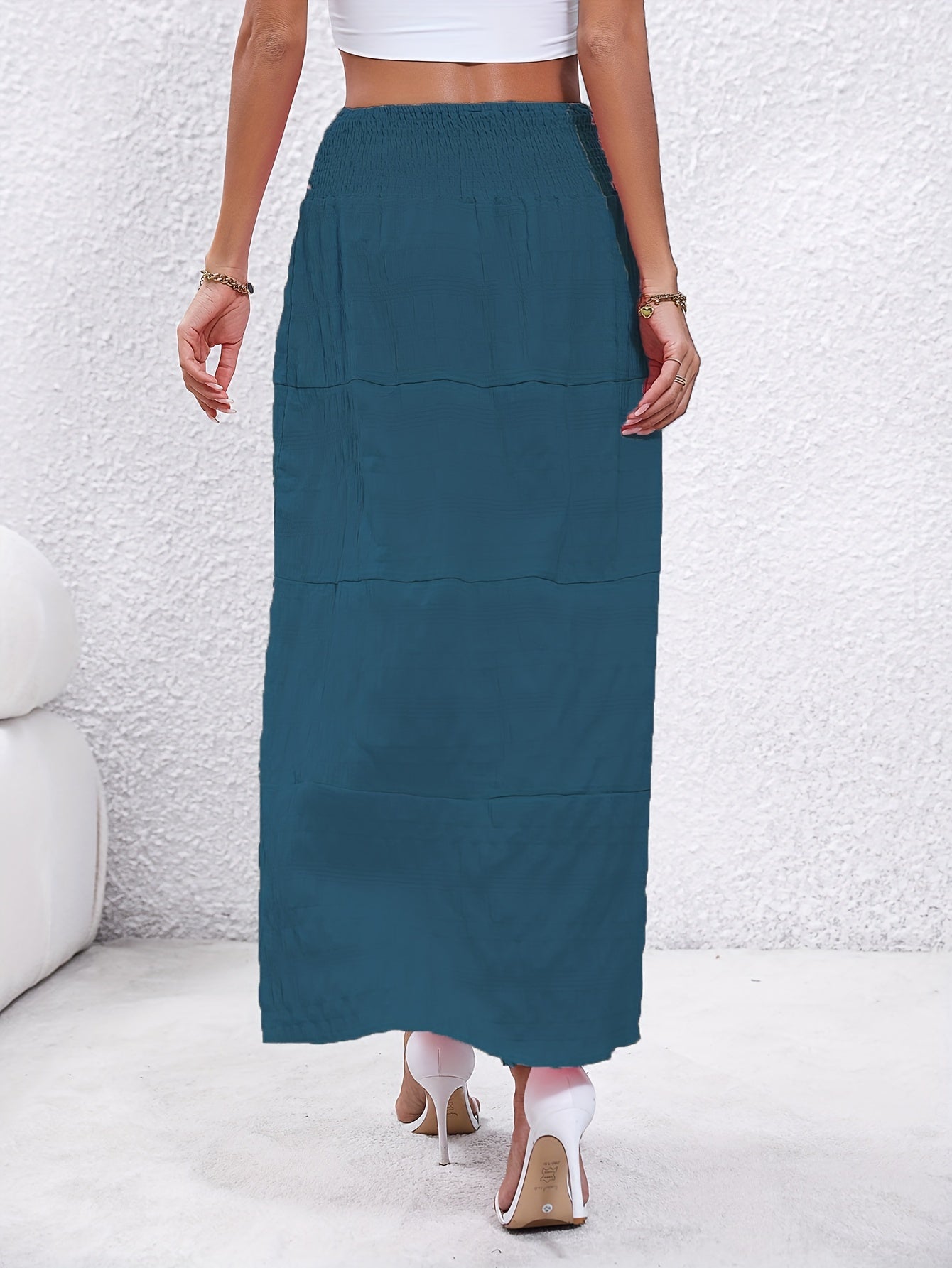 Summer Maxi Skirt High Waist Long Women's Clothing