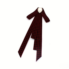 Houndstooth Ribbon Pre-tied Bow Tie Classic Necktie