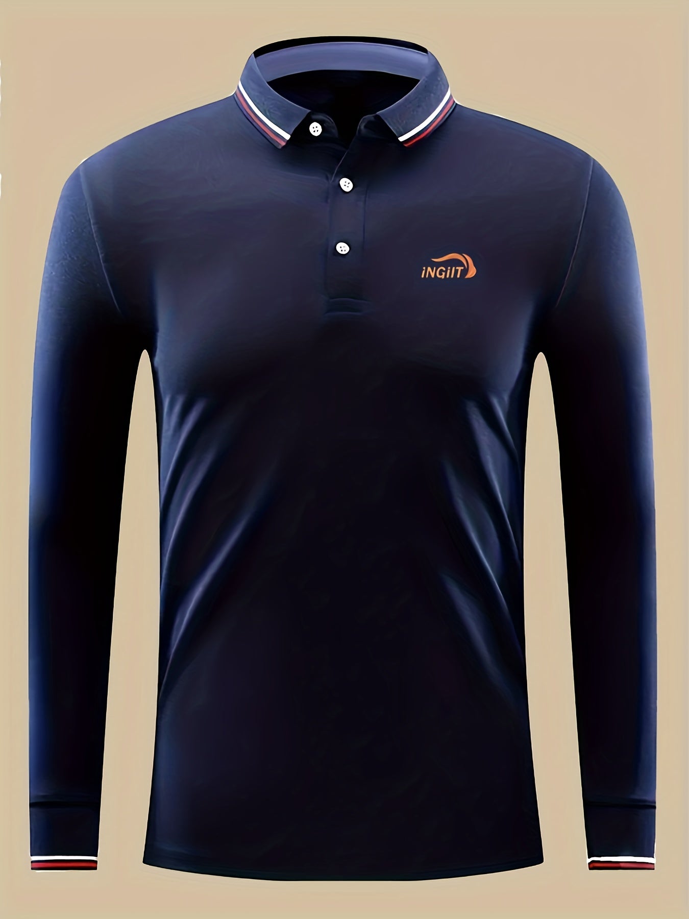Men's Lightweight Long Sleeve Polo Shirt