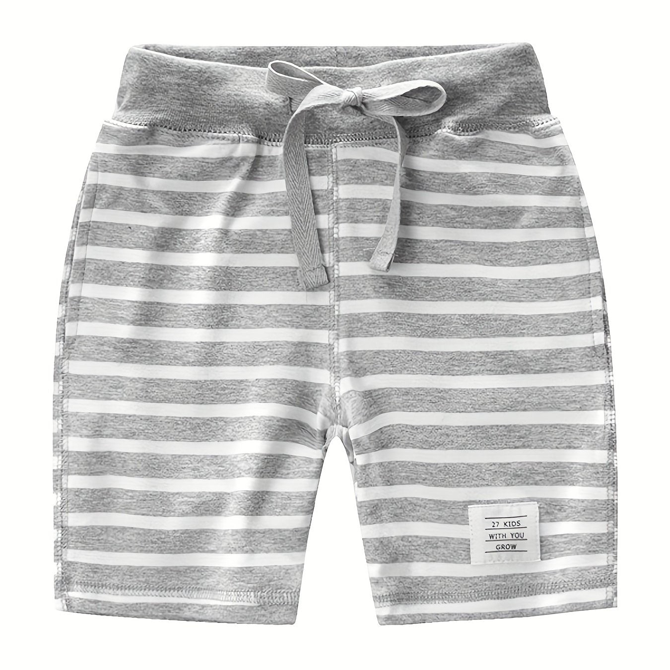 Boys Striped Shorts Drawstring Waist Kids Summer Clothes