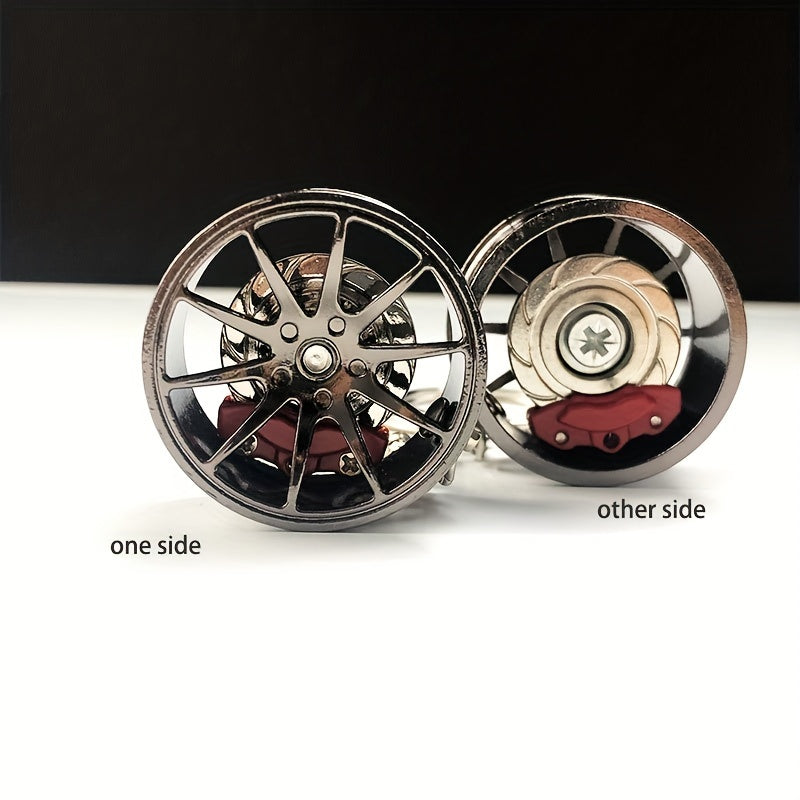 Metal Wheel Tire Keychain Pendant for Car Keys Backpacks Wallets
