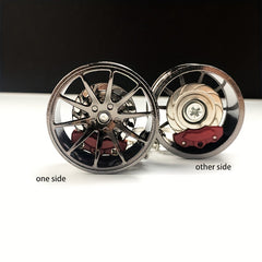 Metal Wheel Tire Keychain Pendant for Car Keys Backpacks Wallets