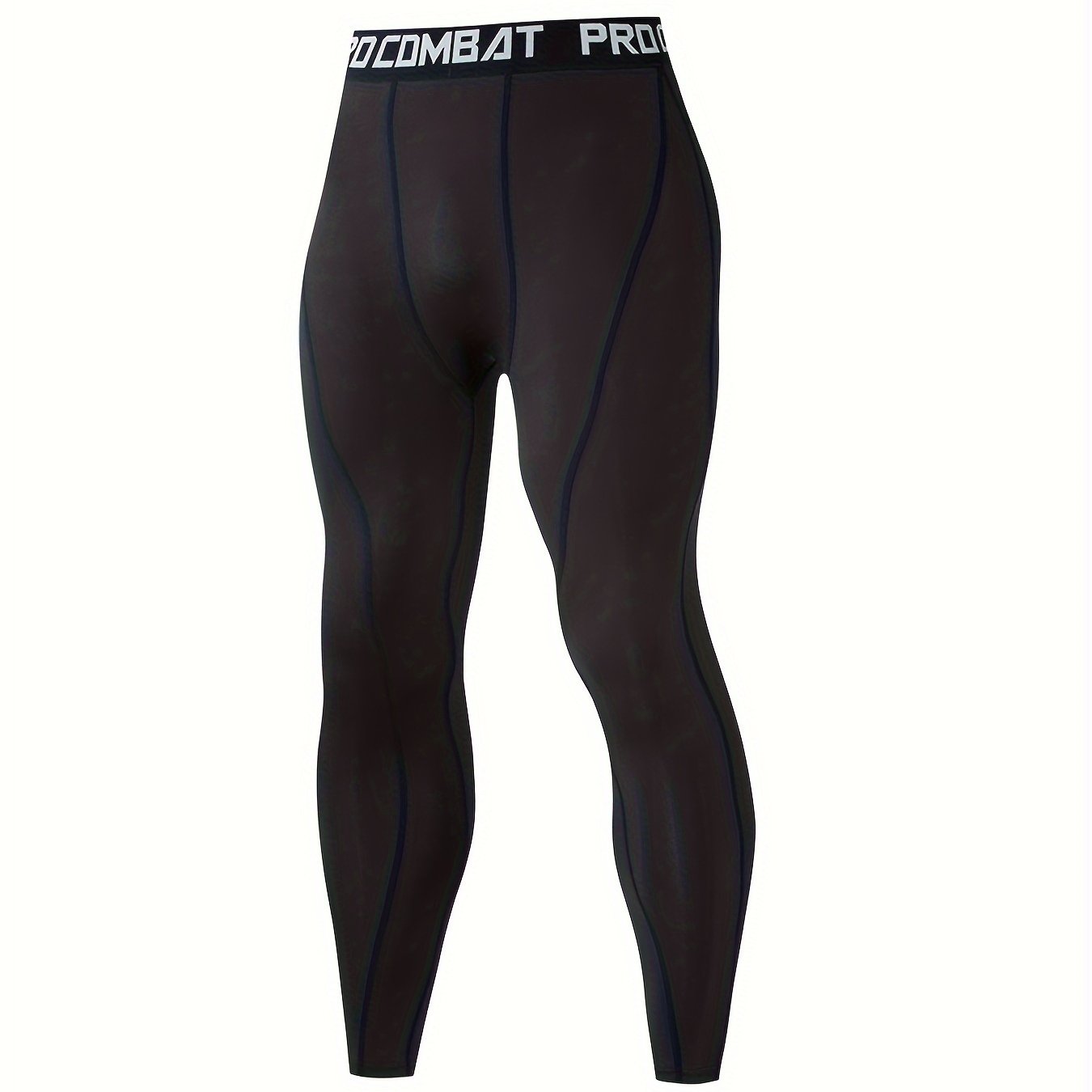 Men's Alphabets Pattern Compression Pants for Outdoor Fitness
