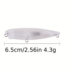 20pcs DIY Jerkbaits and Crankbaits Unpainted Fishing Lures for Customization