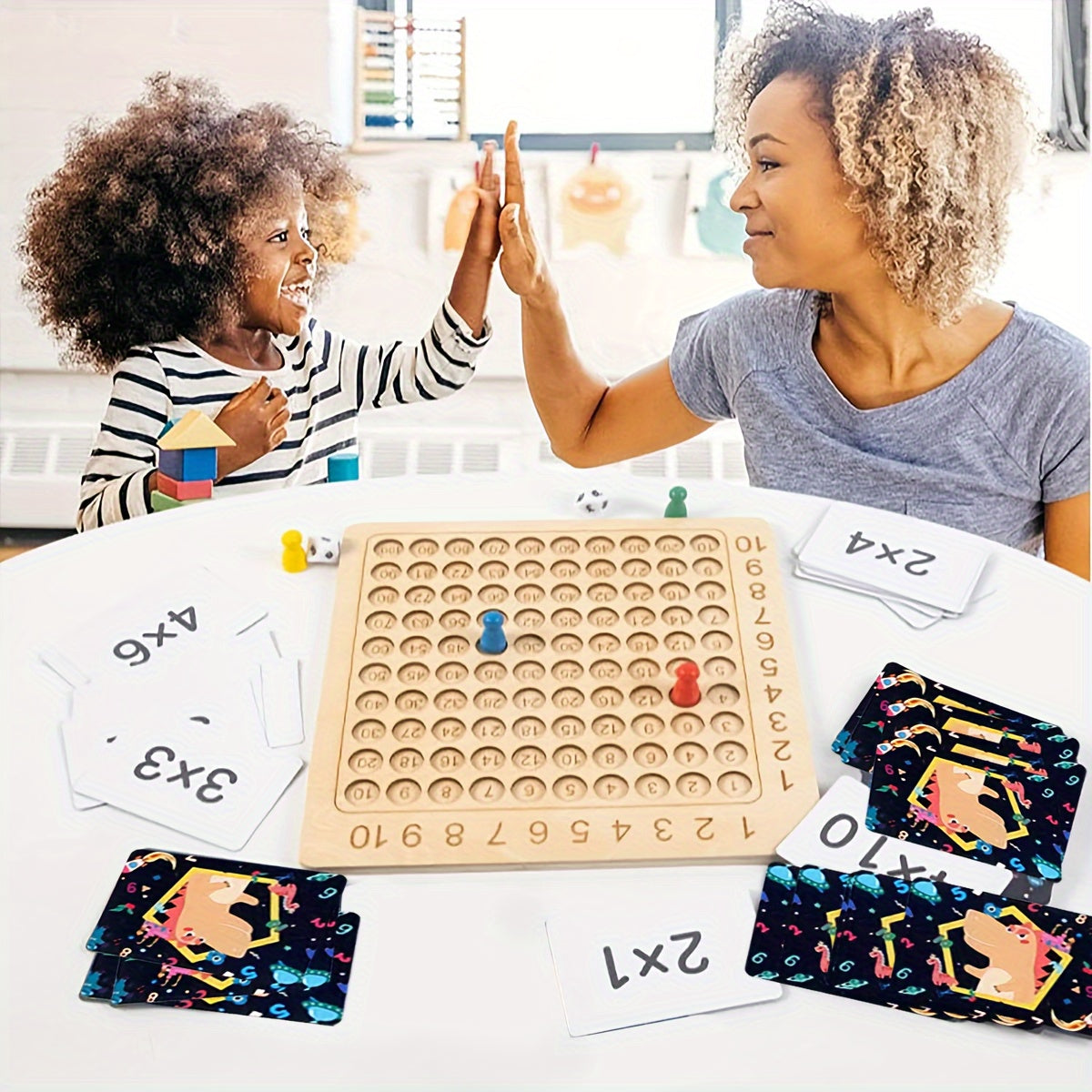 Wooden Montessori Multiplication Board Game Educational Toy