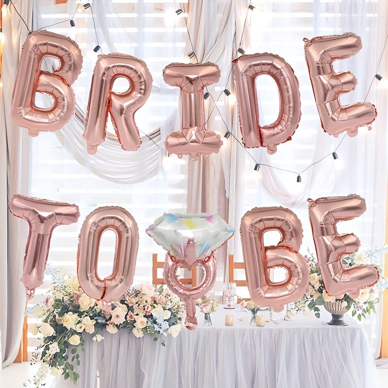 10pcs BRIDE TO BE Aluminum Film Balloon Set Wedding Proposal Party Decoration
