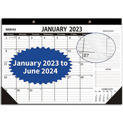 TOOUEE 18 Months 17 X 12 Large Desk Wall Calendar With To do List