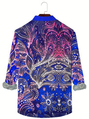 Floral Casual Button-Up Shirt for Men