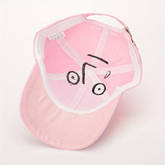 Cartoon Embroidery Pink Baseball Cap Funny Dad Hats for Women