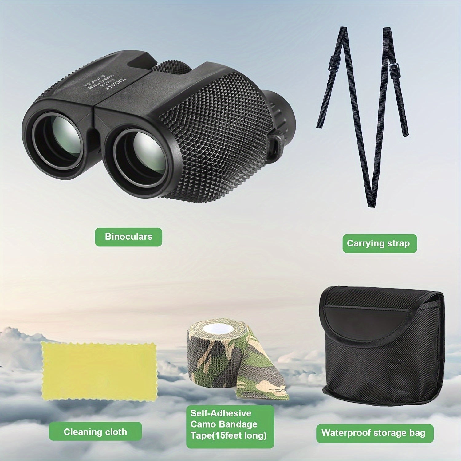 Compact Portable HD Binoculars For Travel Camping Hiking