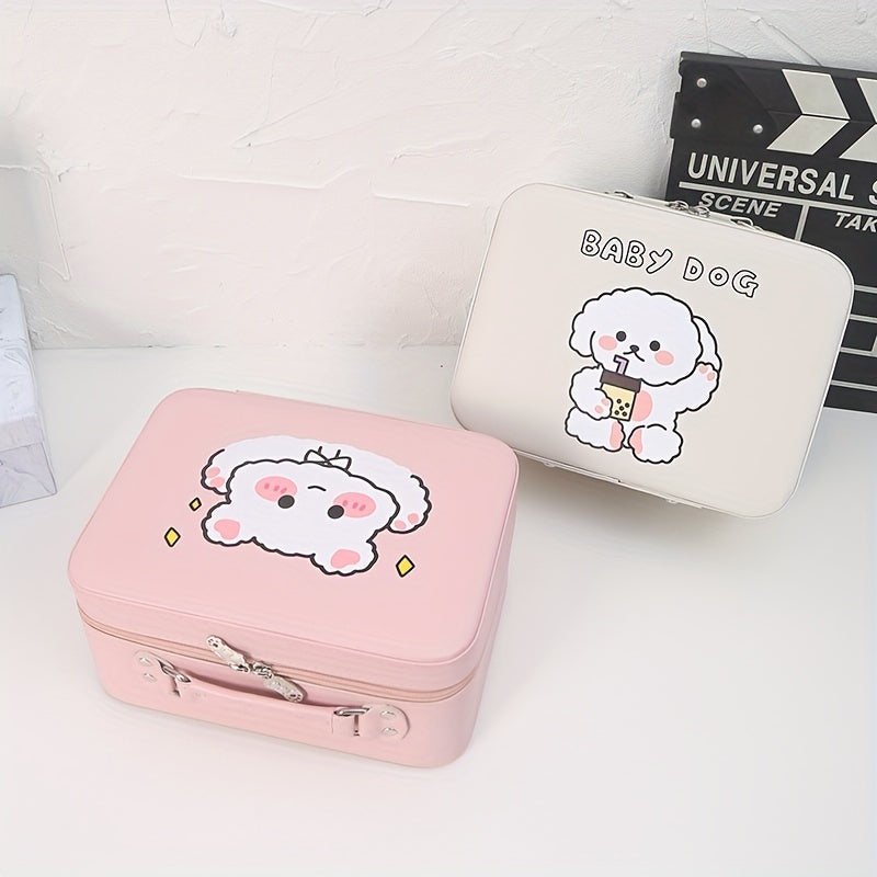 Large Capacity Cartoon Graphic Travel Toiletry Bag with Handle