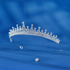 Girls Princess Tiara Queen Crown Silvery Bridal Headpiece Christmas Gift