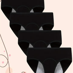 4pcs Girls Triangle Panties Leak-proof Period Panties