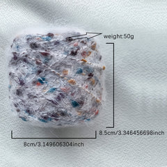 Colored Dotted Yarn for DIY Knitting Medium Thick Soft Scarf Sweater Glove 100g