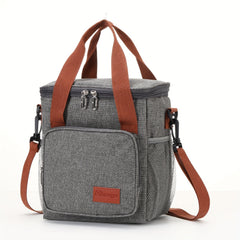 Insulated Double Layer Lunch Bag for Outdoor School Student