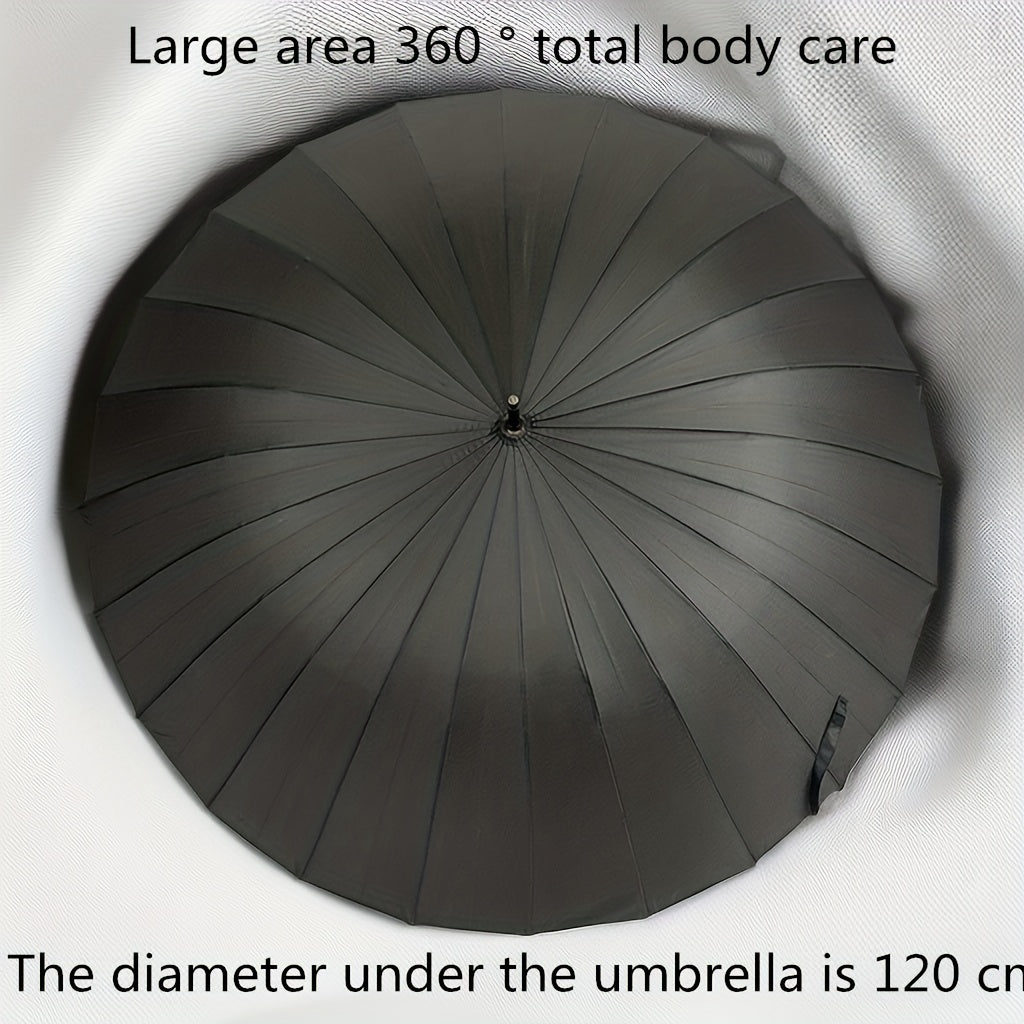 Vintage Long Handle Umbrella Wind Resistant Business Straight Pole Long Umbrella