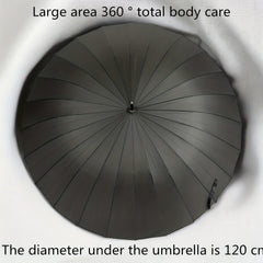 Vintage Long Handle Umbrella Wind Resistant Business Straight Pole Long Umbrella
