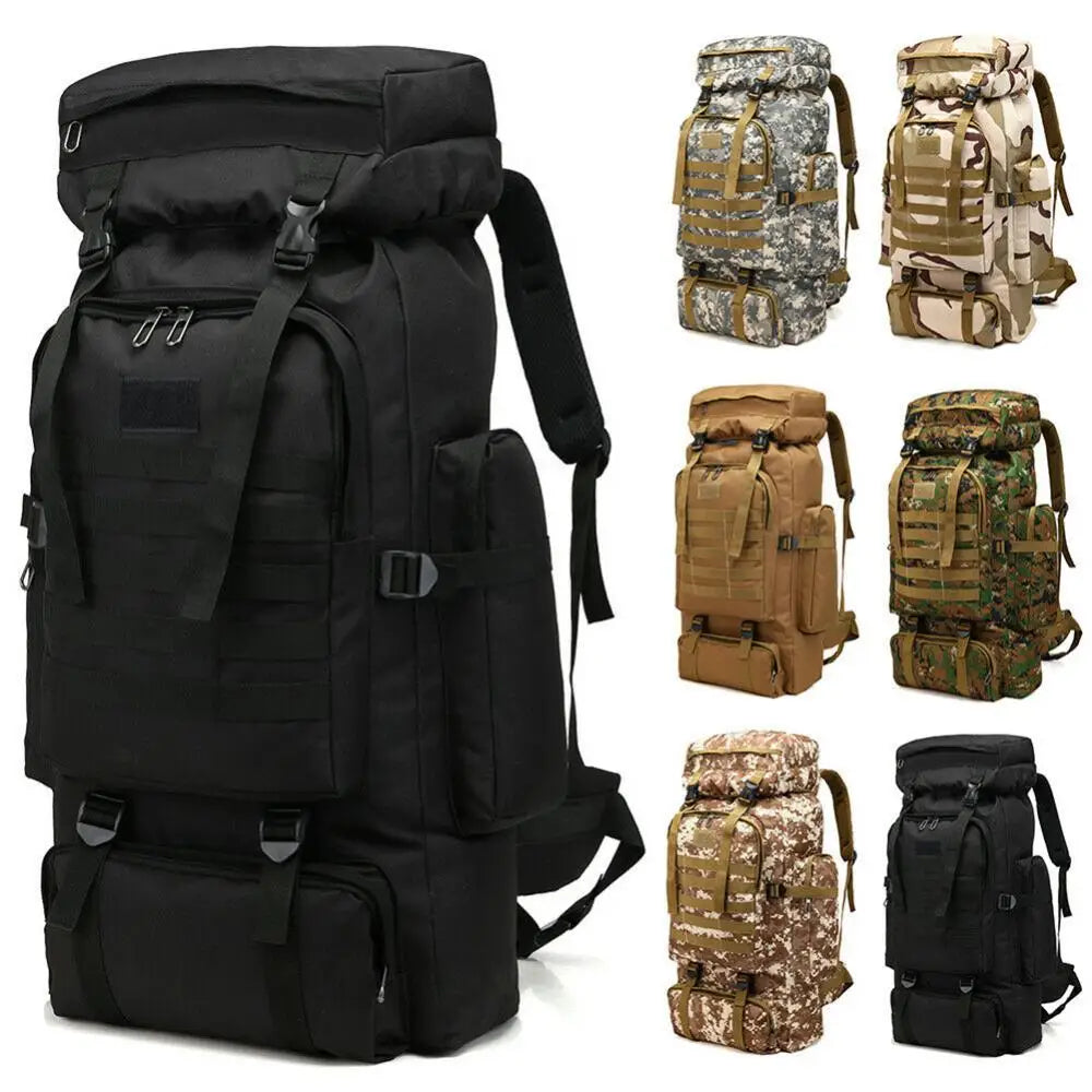 80L Outdoor Sports Travel Backpack Mountaineering Tote Bag