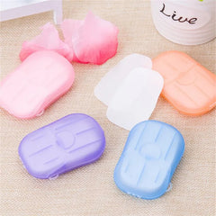 80PCS Travel Hand-washing Soap Paper Aroma Sliced Cleaning Paper