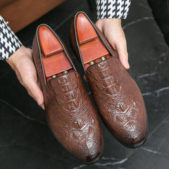 Men's Pointed Toe Slip On Casual Loafer Shoes