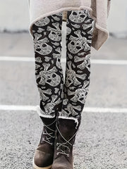 Gothic Skull Print Leggings