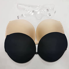 Solid Push Up Bra Comfy & Breathable Invisible Bra Women's Lingerie