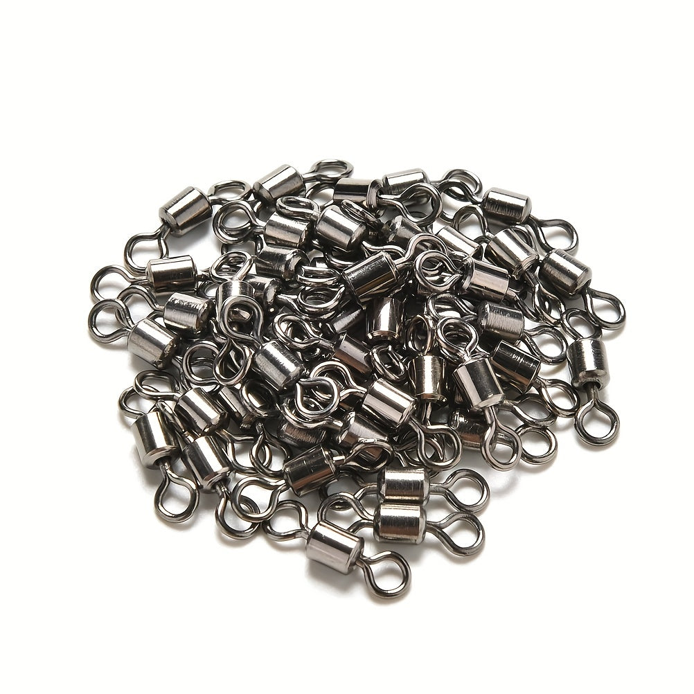 100pcs 8 Shaped Swivel Ring Fishing Barrel Line Hook Connector