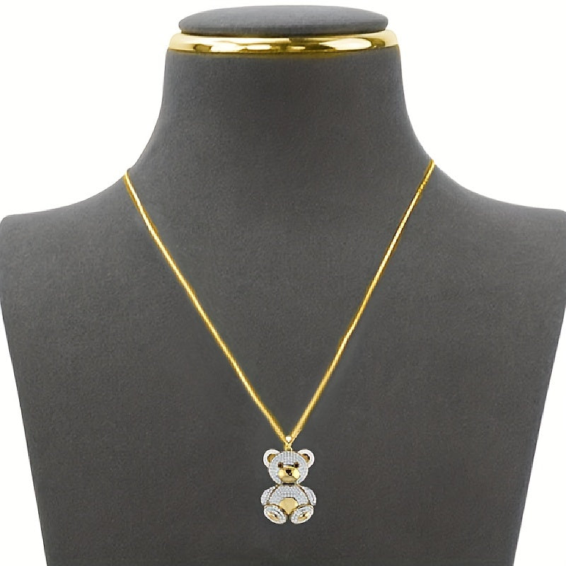 CZ Bear Necklace Girl Animal Accessories