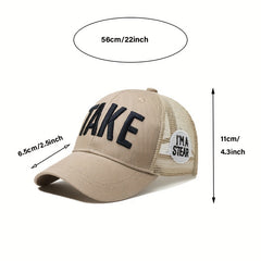 Kid's Mesh Patch Letter Baseball Cap Naughty Sunshade Peaked Cap