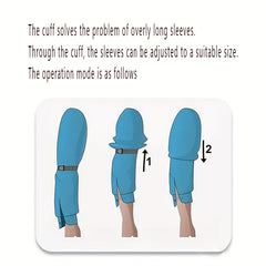 Men's Shortening Magic Cuff Retro Shirt Anti-Slip Rings