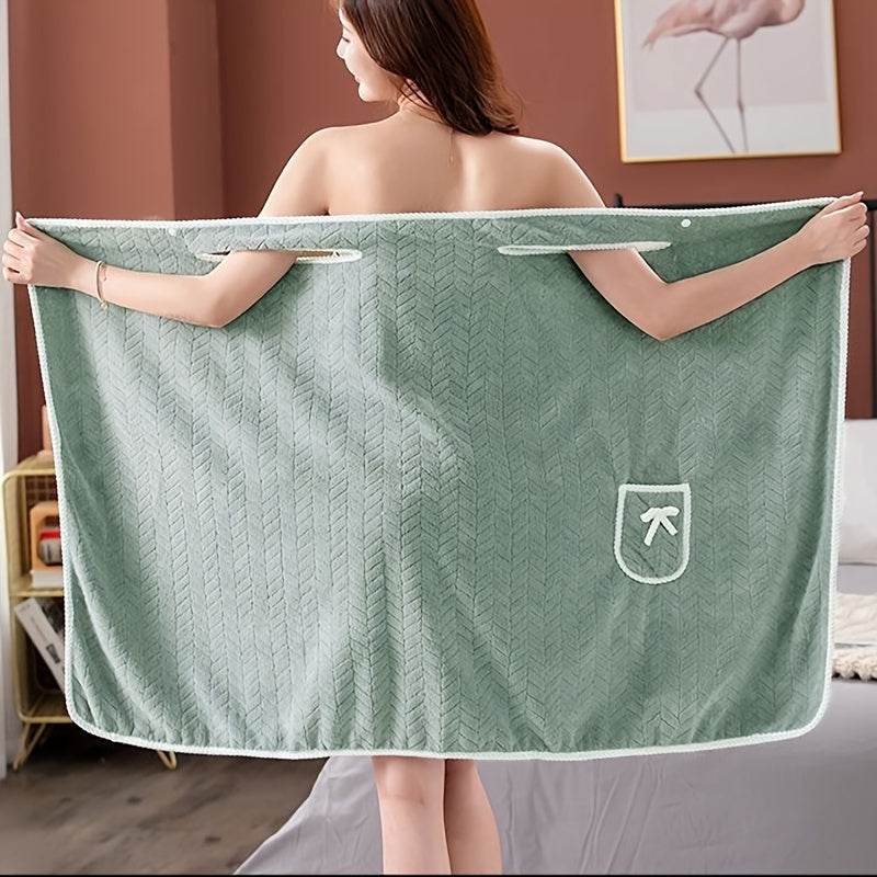 Women's Wearable Bath Towel with Pockets