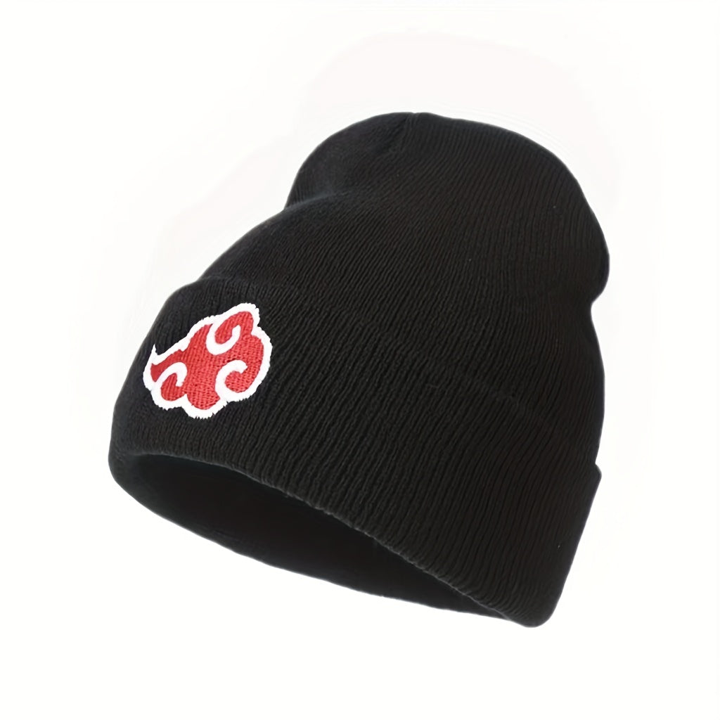 Anime Auspicious Cloud Embroidery Knitted Beanie Men's Cloud Beanie