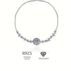 1Ct Classic Moissanite Star Round Bracelet S925 Silver Engagement Wedding Gift