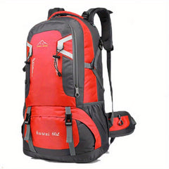 60L Large Capacity Hiking Backpack Waterproof Sports Bag with Headphone Hole