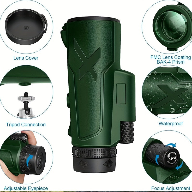 HD Long Distance Monocular For Outdoor Camping Wildlife Observation