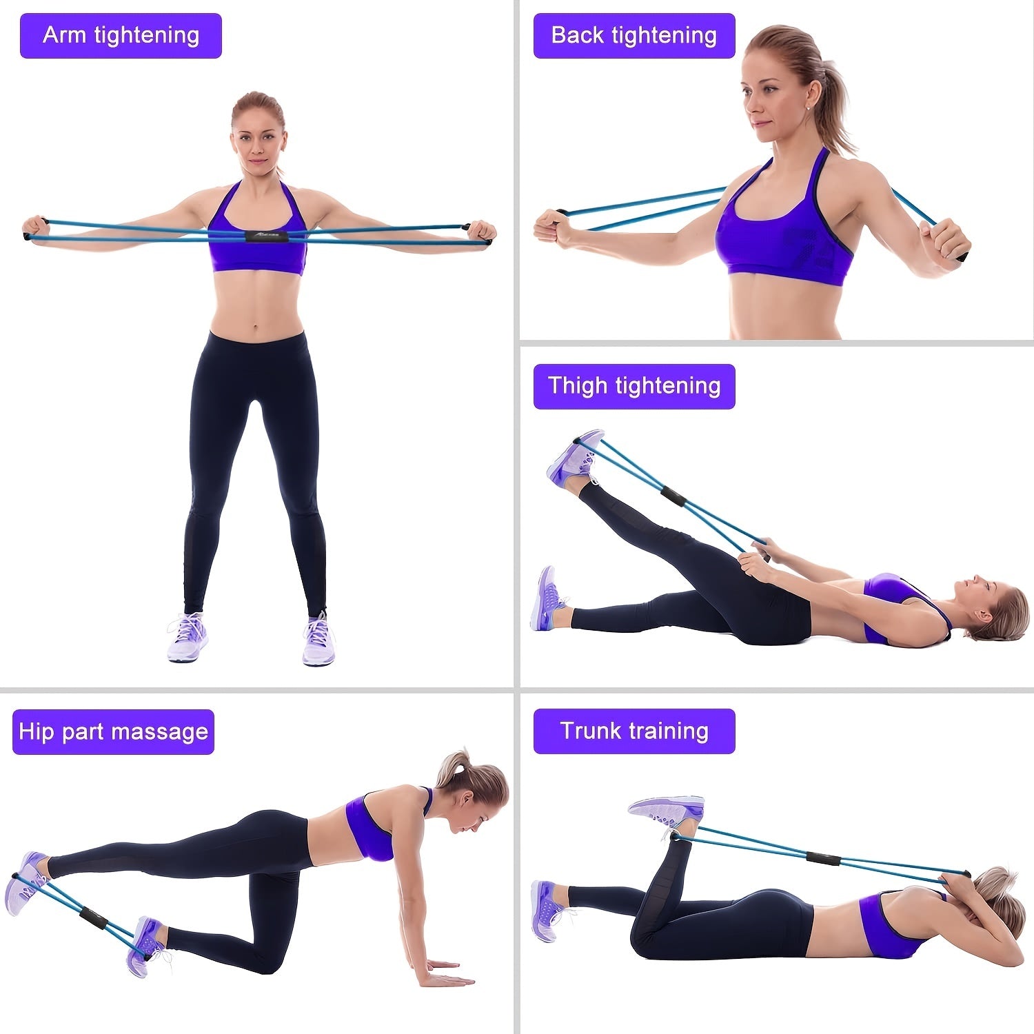 8 Shape Resistance Band Full Body Workouts - Improve Strength Flexibility