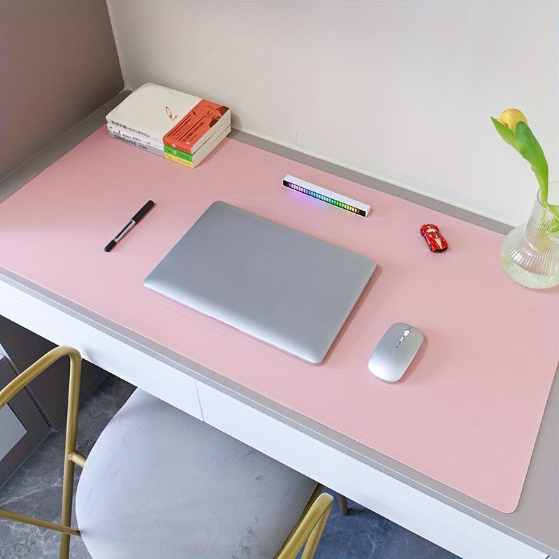 Double Sided Leather Mouse Pad Medium Office Computer Desk Pad Non-Slip 30 x 59