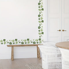 Green Plants Wall Decals Peel and Stick Decor for Bedroom Living Room