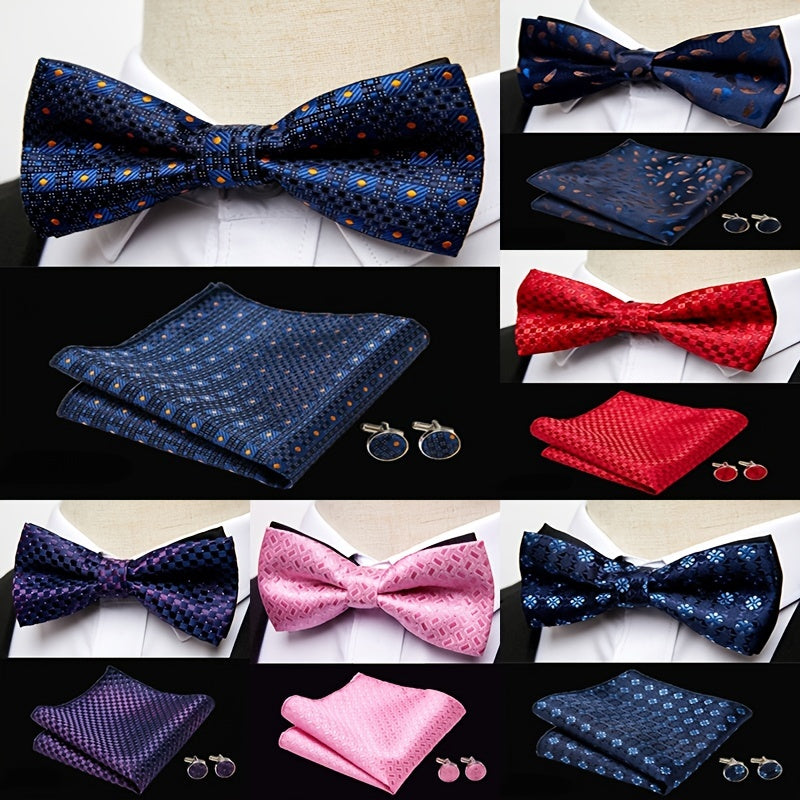 Men's Creative Bow Tie Set For Wedding Party